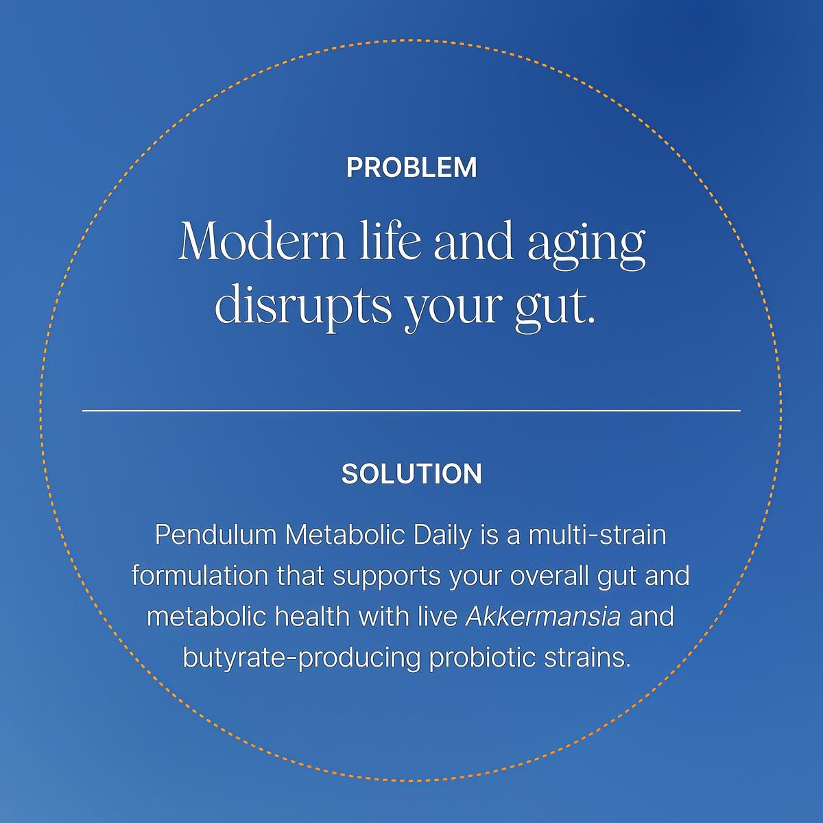Pendulum Metabolic Daily - Multi-Strain Probiotic with Akkermansia muciniphila to Support Metabolism and Sustain Energy Levels - for Women and Men - 30 Capsules (1 Pack)