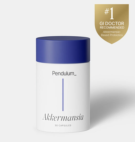 Pendulum Akkermansia Probiotic with Prebiotic Fiber - Increases GLP-1 Production, Delayed Release, Third-Party Tested, 100M AFU Live Strain for Gut Health for Men & Women (30 Capsules, 1-Pack)